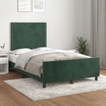 vidaXL Cadru de pat fără saltea verde închis 120x190 cm catifea vidaXL Cadru de pat fără saltea verde închis 120x190 cm catifea