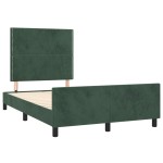 vidaXL Cadru de pat fără saltea verde închis 120x190 cm catifea vidaXL Cadru de pat fără saltea verde închis 120x190 cm catifea
