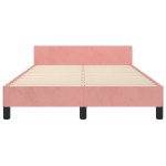 vidaXL Cadru de pat fără saltea roz 120x190 cm catifea vidaXL Cadru de pat fără saltea roz 120x190 cm catifea