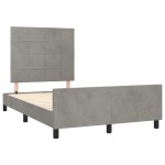 vidaXL Cadru de de pat fără saltea Gri deschis 120x190 cm catifea