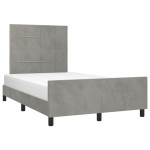 vidaXL Cadru de de pat fără saltea Gri deschis 120x190 cm catifea