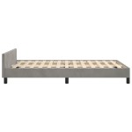 vidaXL Cadru de de pat fără saltea Gri deschis 120x190 cm catifea