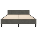 vidaXL Cadru de pat fără saltea Gri închis 120x190 cm catifea vidaXL Cadru de pat fără saltea Gri închis 120x190 cm catifea