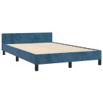 vidaXL Cadru de pat fără saltea albastru închis 120x190 cm catifea
