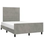 vidaXL Cadru de de pat fără saltea Gri deschis 120x190 cm catifea