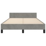 vidaXL Cadru de de pat fără saltea Gri deschis 120x190 cm catifea