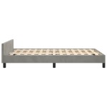 vidaXL Cadru de de pat fără saltea Gri deschis 120x190 cm catifea