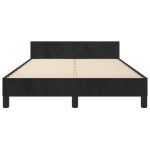 vidaXL Cadru de pat fără saltea Negru 120x190 cm catifea
