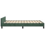 vidaXL Cadru de pat fără saltea verde închis 120x190 cm catifea