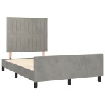 vidaXL Cadru de de pat fără saltea Gri deschis 120x190 cm catifea