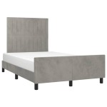 vidaXL Cadru de de pat fără saltea Gri deschis 120x190 cm catifea