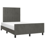 vidaXL Cadru de pat fără saltea Gri închis 120x190 cm catifea