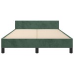 vidaXL Cadru de pat fără saltea verde închis 120x190 cm catifea
