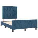 vidaXL Cadru de pat fără saltea albastru închis 120x190 cm catifea