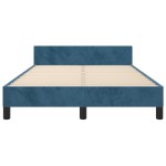vidaXL Cadru de pat fără saltea albastru închis 120x190 cm catifea