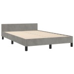 vidaXL Cadru de de pat fără saltea Gri deschis 120x190 cm catifea