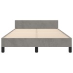 vidaXL Cadru de de pat fără saltea Gri deschis 120x190 cm catifea