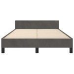 vidaXL Cadru de pat fără saltea Gri închis 120x190 cm catifea