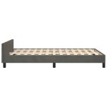 vidaXL Cadru de pat fără saltea Gri închis 120x190 cm catifea