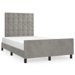 vidaXL Cadru de de pat fără saltea Gri deschis 120x190 cm catifea