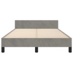 vidaXL Cadru de de pat fără saltea Gri deschis 120x190 cm catifea