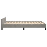 vidaXL Cadru de de pat fără saltea Gri deschis 120x190 cm catifea
