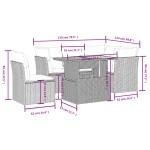vidaXL Set canapele de grădină cu perne, 5 piese, bej, poliratan