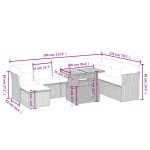 vidaXL Set mobilier de grădină cu perne, 9 piese, negru, poliratan vidaXL Set mobilier de grădină cu perne, 9 piese, negru, poliratan