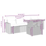 vidaXL Set canapele de grădină cu perne, 5 piese, bej, poliratan vidaXL Set canapele de grădină cu perne, 5 piese, bej, poliratan