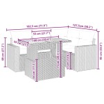 vidaXL Set canapele de grădină cu perne, 5 piese, bej, poliratan