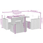 vidaXL Set canapea de grădină cu perne, 5 piese, gri, poliratan vidaXL Set canapea de grădină cu perne, 5 piese, gri, poliratan