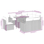 vidaXL Set mobilier de grădină cu perne, 9 piese, negru, poliratan vidaXL Set mobilier de grădină cu perne, 9 piese, negru, poliratan