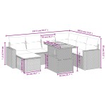 vidaXL Set mobilier de grădină cu perne, 8 piese, negru, poliratan vidaXL Set mobilier de grădină cu perne, 8 piese, negru, poliratan