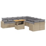 vidaXL Set canapele de grădină cu perne, 11 piese, bej, poliratan vidaXL Set canapele de grădină cu perne, 11 piese, bej, poliratan
