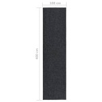 vidaXL Covor traversă de captare a murdăriei, antracit, 100x400 cm vidaXL Covor traversă de captare a murdăriei, antracit, 100x400 cm