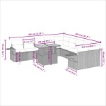 vidaXL Set canapele de grădină cu perne, 11 piese, bej, poliratan vidaXL Set canapele de grădină cu perne, 11 piese, bej, poliratan