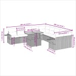 vidaXL Set canapele de grădină cu perne, 11 piese, bej, poliratan vidaXL Set canapele de grădină cu perne, 11 piese, bej, poliratan
