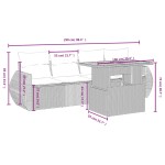 vidaXL Set canapea de grădină cu perne, 5 piese, gri, poliratan vidaXL Set canapea de grădină cu perne, 5 piese, gri, poliratan