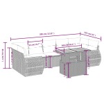 vidaXL Set mobilier de grădină cu perne, 8 piese, negru, poliratan vidaXL Set mobilier de grădină cu perne, 8 piese, negru, poliratan