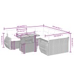 vidaXL Set mobilier de grădină cu perne, 9 piese, negru, poliratan vidaXL Set mobilier de grădină cu perne, 9 piese, negru, poliratan