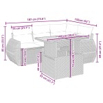 vidaXL Set canapele de grădină cu perne, 5 piese, bej, poliratan