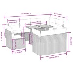 vidaXL Set mobilier de grădină cu perne, 9 piese, negru, poliratan vidaXL Set mobilier de grădină cu perne, 9 piese, negru, poliratan