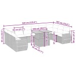 vidaXL Set canapele de grădină cu perne, 11 piese, bej, poliratan