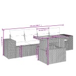 vidaXL Set canapea de grădină cu perne, 5 piese, gri, poliratan vidaXL Set canapea de grădină cu perne, 5 piese, gri, poliratan