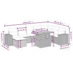 vidaXL Set mobilier de grădină cu perne, 9 piese, negru, poliratan vidaXL Set mobilier de grădină cu perne, 9 piese, negru, poliratan