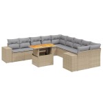 vidaXL Set canapele de grădină cu perne, 11 piese, bej, poliratan vidaXL Set canapele de grădină cu perne, 11 piese, bej, poliratan