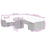 vidaXL Set canapele de grădină cu perne, 11 piese, bej, poliratan vidaXL Set canapele de grădină cu perne, 11 piese, bej, poliratan