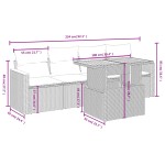 vidaXL Set canapele de grădină cu perne, 5 piese, bej, poliratan