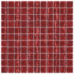 vidaXL Plăci de mozaic, 11 buc., roșu, 30x30 cm, sticlă vidaXL Plăci de mozaic, 11 buc., roșu, 30x30 cm, sticlă