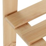 vidaXL Raft depozitare de colț 5 niveluri, 82,5x82,5x170 cm, lemn pin